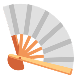 folding hand fan and white heart