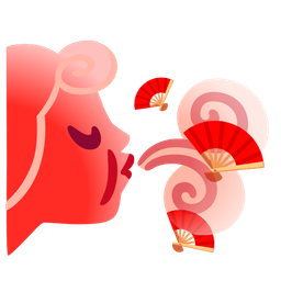 folding hand fan and wind face