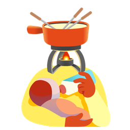 fondue and baby bottle