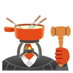 fondue and balance scale