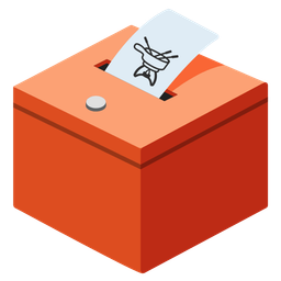 fondue and ballot box with ballot
