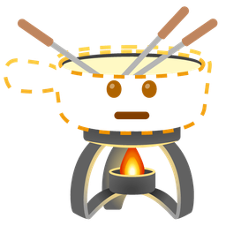 fondue and dotted line face