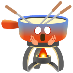 fondue and face screaming in fear