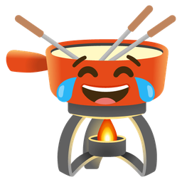 Fondue and Face with tears of joy