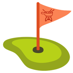 fondue and flag in hole