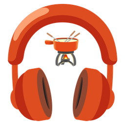fondue and headphone