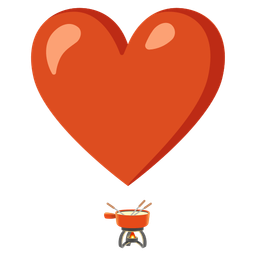 fondue and heart exclamation
