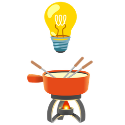 fondue and light bulb