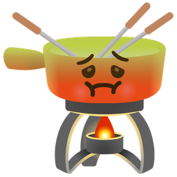 fondue and nauseated face