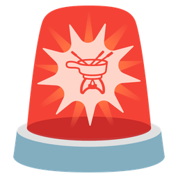 fondue and police car light