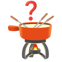 fondue and red question mark
