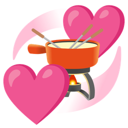 fondue and revolving hearts