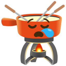 fondue and sleepy face