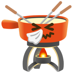 fondue and sneezing face