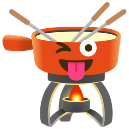 Fondue and Winking face with tongue