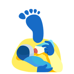 footprints and baby bottle