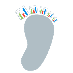 Footprints and Bar chart