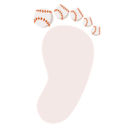footprints and baseball