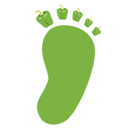 footprints and bell pepper