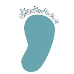 Footprints and Bicycle