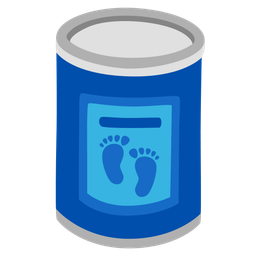 footprints and canned food