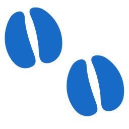 footprints and cow face