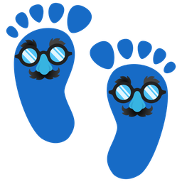 Footprints and Disguised face