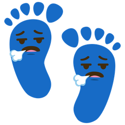 Footprints and Face exhaling