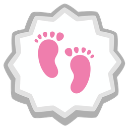 Footprints and Fish cake with swirl