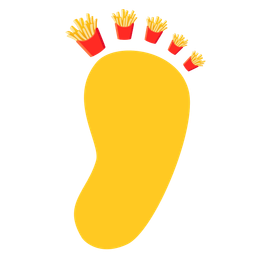 footprints and french fries