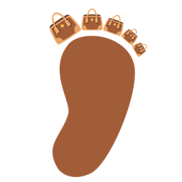 Footprints and Handbag