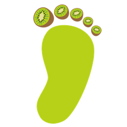 Footprints and Kiwi fruit