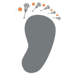 footprints and lacrosse