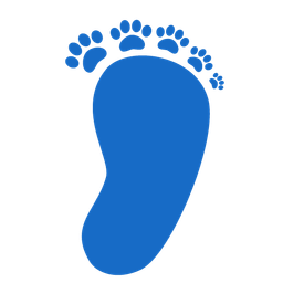 footprints and paw prints