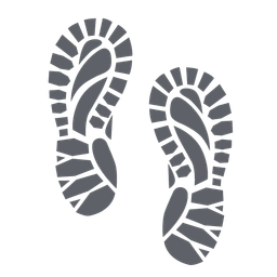 Footprints and Running shoe