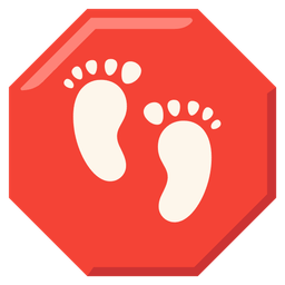 Footprints and Stop sign