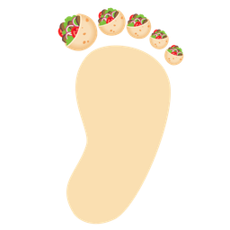Footprints and Stuffed flatbread