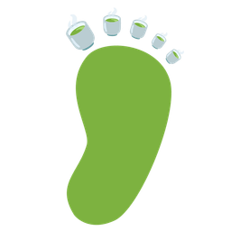 Footprints and Teacup without handle