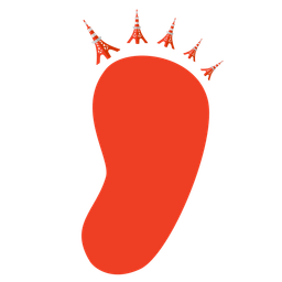 footprints and Tokyo tower