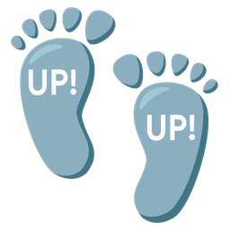 Footprints and UP! button