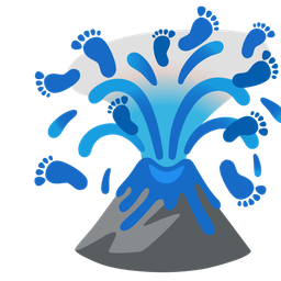 Footprints and Volcano