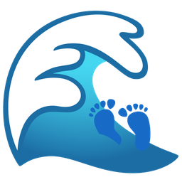 Footprints and Water wave