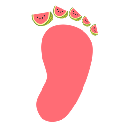 Footprints and Watermelon