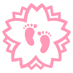 footprints and white flower