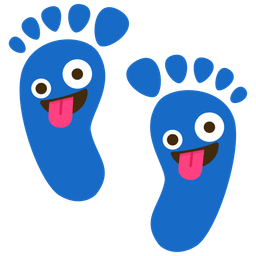 Footprints and Zany face