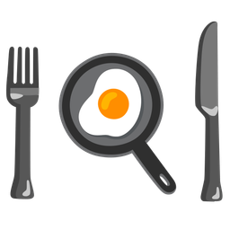 Fork and knife with plate and Cooking