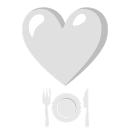 Fork and knife with plate and Heart exclamation