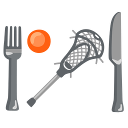 Fork and knife with plate and Lacrosse