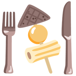 Fork and knife with plate and Oden