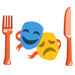 Fork and knife with plate and Performing arts